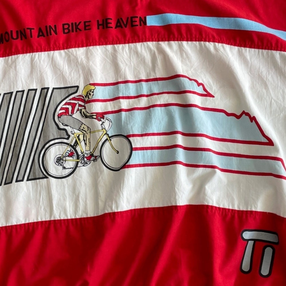 Vintage Mountain Bike Heaven Mania Graphic Long Sleeve Shirt Red White Large - Picture 3 of 12